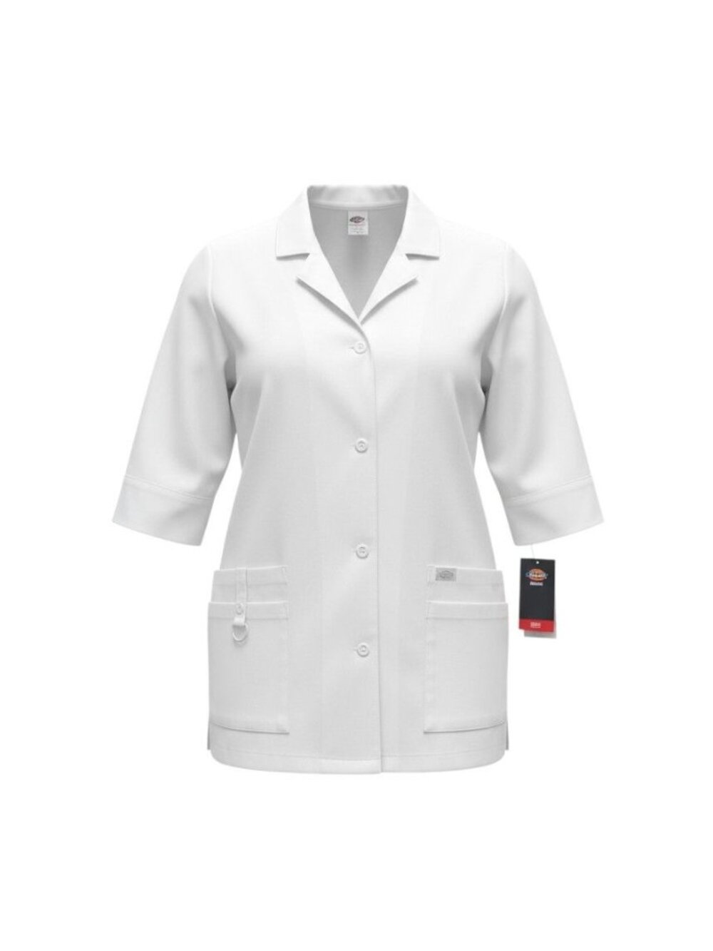 Dickies Mens White EDS Signature Medical 3/4 Sleeve Lab Coat 3XL NWT